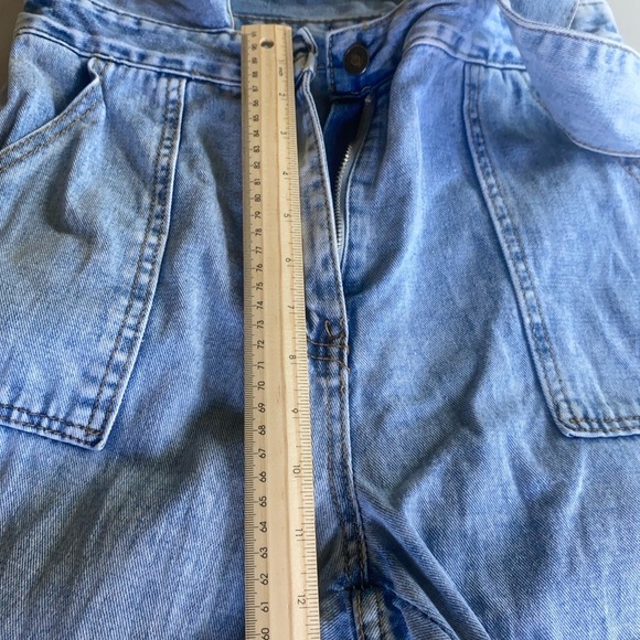 Women’s High Waist Belted Wide Leg Denim Jeans Size M - Picture 9 of 11